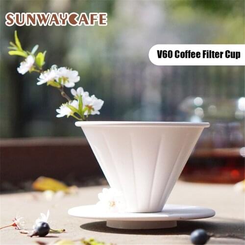 V60 Funnel Dripper Pour Over Coffee Dripper Espresso Coffee Filter Cup Ceramic Pour Over Coffee Maker with Stand Coffee Tools