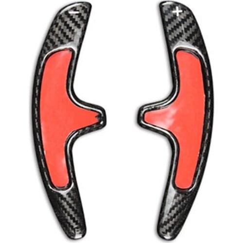 Carbon Fiber Interior Trim for Cayman 981 911 Carrera Accessories Car Steering Wheel Paddle Shifter Cover