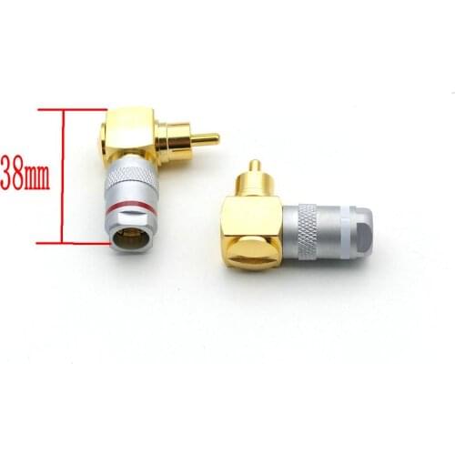 10pcs brass Audio Connector RCA Right Angle RCA Audio Video ADAPTER