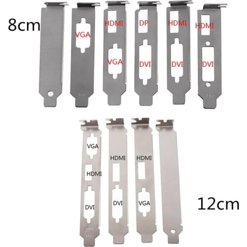2pcs Low or High Profile Bracket Adapter HDMI DVI DP VGA baffle Port For Half Height Full-Height Graphic Video Card Set