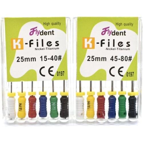 2packs Dental instrument NITI K files K-FILES hand use files endondontic root canal nickel titanium dentist tool