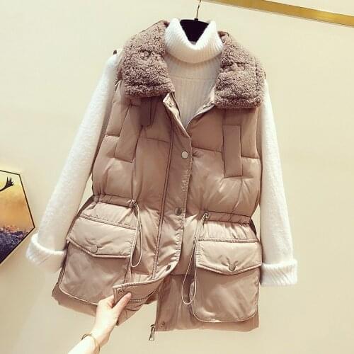 2021 Autumn Winter Womens Vest Waistcoat faux fur Warm Vests Woman Turn-down Collar Sleeveless Female Casual Jacket Coat