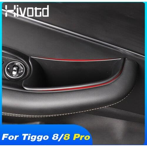 Hivotd Door Handle Storage Box Container Interior Accessories Car Modification Parts For Chery Tiggo 8 /Tiggo 8 Pro 2018-2021