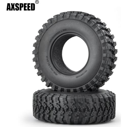 AXSPEED Universal Wear-resisting 1.9 Inch Wheel Tires Skin with Inner Gallbladder for Axial SCX10 AX10 1:10 RC Climbing Car