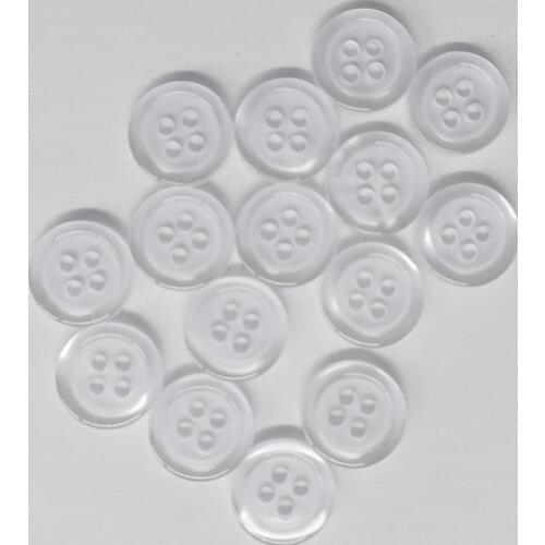 100x 10mm/11.5mm White Shirt Buttons 4 Holes Scrapbooking Sewing Buttons Clothing Decorative Button Apparel Sewing Accessories