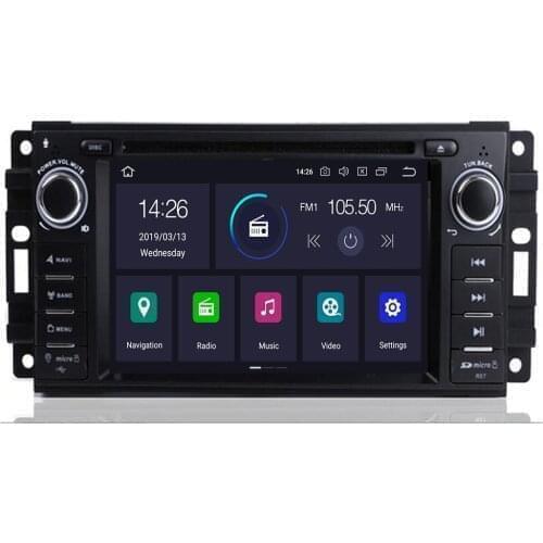 Free shipping Android 10 Car dvd player radio audio GPS for Jeep grand wrangler patriot compass journey Commander Chrysler 300C