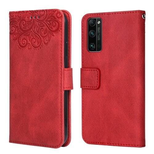 For Huawei Honor 30 Pro Plus Flower Embossing Case EBG-AN10 6.57''Wallet Flip Leather Case for Huawei 30 Pro Plus Case