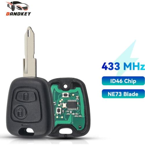 DANDKEY 433MHZ Remote Key Flip Keyless Entry PCF7961 Chip For Peugeot 307 206 306 405 NE72 Blade 433MHz