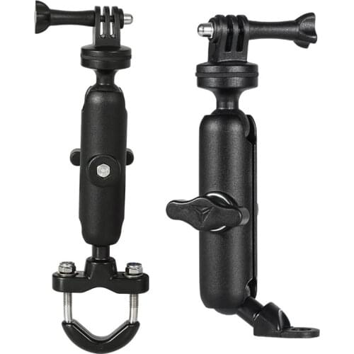 For Gopro Camera Mount Holder Handlebar Mirror Stand Motorcycle Bike Camera Holder Bracket 1/4 Metal Stand For GoPro Hero9 8/7/6
