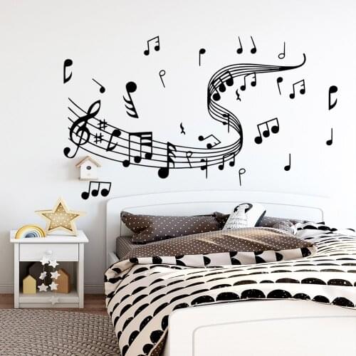 Diy music Home Decoration Accessories For Living Room Bedroom Decal Creative Stickers