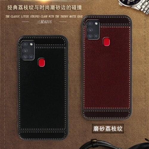 For Samsung A21S Case 6.5 Inch Black Red Blue Pink Brown 5 Style Fashion Mobile Phone Soft Silicone Samsung Galaxy A21S Cover