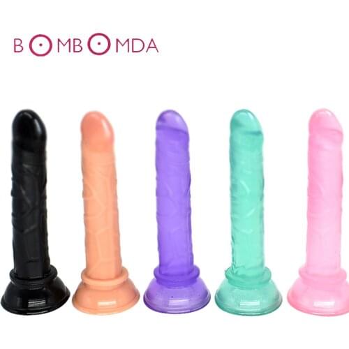 Erotic Bullet Big Realistic Dildo Anal Butt Plug Strap On Big Penis Suction Cup No Vibrator Toys For Adult Sex Toys For Woman