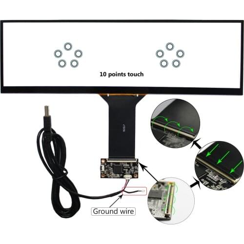 USB Touch Panel Compatible With 12.6inch 1920x515 NV126B5M-N41 LCD Screen