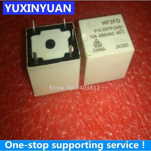 HF3FD 012-ZSTF 5P 012-SZTF(245)10A 250VAC 85C DIP 10pcs/lot