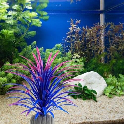 10Pcs Water Grass Simulation Easy To Clean Plastic Fake Aquatics Plants Aquarium Decoration For Landscaping Red Decorations