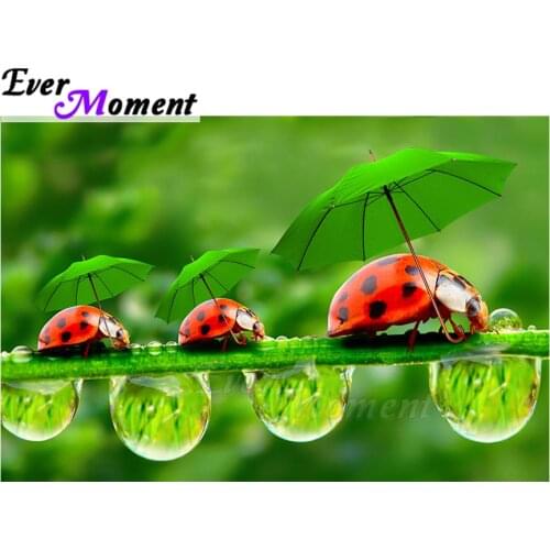 Ever Moment Diamond Painting Cross Stitch Ladybug Handmade Decoration For Home Diamond Embroidery Full Square Drill ASF1369