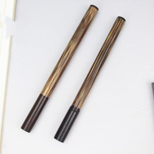 ChinaTraditional Handmade Stripp Bamboo Pen Natural Color Screw Type Signature Pen For Business as Luxury Gift Set