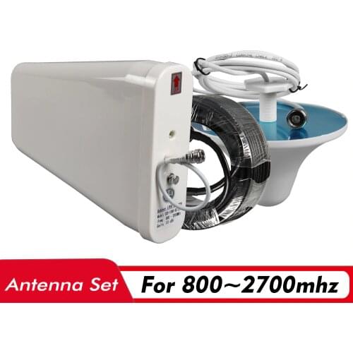 800~2700mhz Antenna set 10dBi outdoor lpda antenna+3dBi indoor Ceiling antenna+15 meters cable for mobile phone signal booster