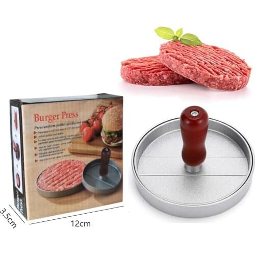 11.5cm Round Hamburger Press Mold Aluminum Alloy Hamburger Meat Beef Grill Burger Press Patty Maker Mold Kitchen Cutlet Maker