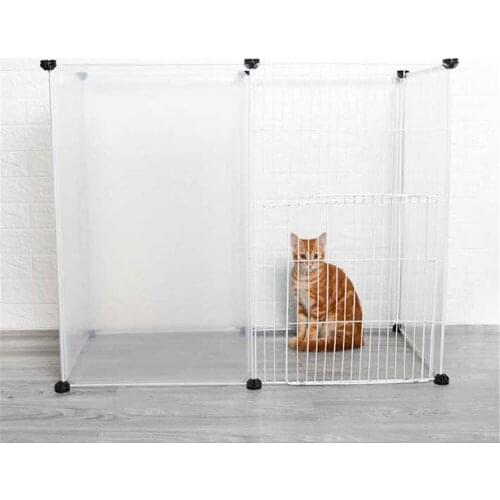 DIY Pet House Playpen Dog Cage Indoor Iron Fence Foldable Puppy Kennel Cat Kitten Gate Exercise Training Space Rabbit Guinea Pig