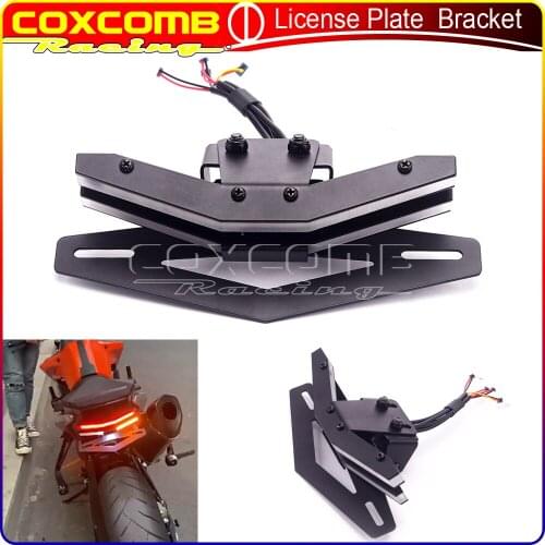 Motorbike LED Tail Tidy Fender Eliminator Kit License Plate Light Bracket Brake Blinker Turn Signals For 790 2017 2018 2019 2020
