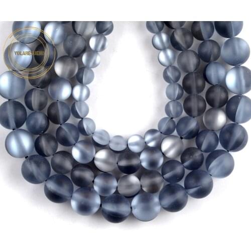 Natural Dull Polish Black Crystal Austrian crystal Beads Spacer Stone Beads For Jewelry Making Diy Bracelet Charms 6 8 10 12mm