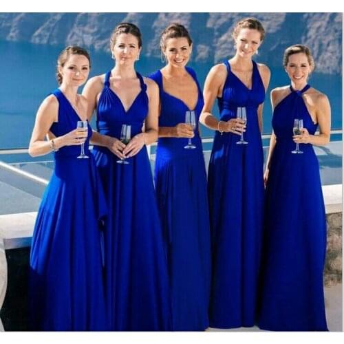 New 12-20yrs Teenager Elegance Wedding Bridesmaid Multiple ways to wear Dress For Girl Graduation Party Girl clothing