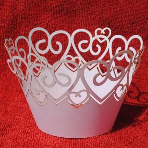 New design! Hot sale!wedding fancy "flowering heart"cupcake wrappers from china in all color for wholesale and retail