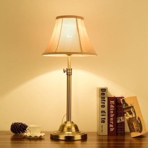 ODIFF American simple lift table lamp living room bedroom bedside warm hotel model room study iron warm light LED lamp