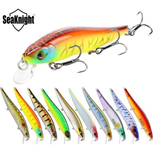 SeaKnight Brand 10PCS SK020 Series Minnow Fishing Lure 0-1M 14g 110mm Bait Artificial Hard Wobbling Transfer Swimbaits Carp