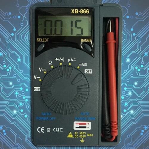 Professional AC/DC Pocket Digital Multimeter LCD Mini Auto Range Multitester Voltmeter Tester Diagnostic Tool mastech