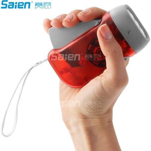 Manual LED Flashlight [No Battery Required] [Instant Lighting] Hand Crank Power Emergency Light Safety Tool for Camping