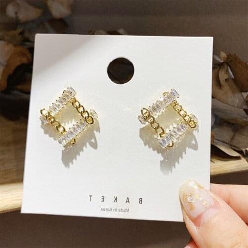 Luxury 14K Real Gold Plated Leaves Earring For Women Delicate Micro Inlaid Cubic Zircon CZ Stud Earrings Wedding Jewelry Pendant