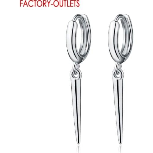 Super Nice Bright Women Fashion Jewelry Gift Genuine 925 Sterling Silver Hoop Earrings For Girls Wedding Party Drop Shipping