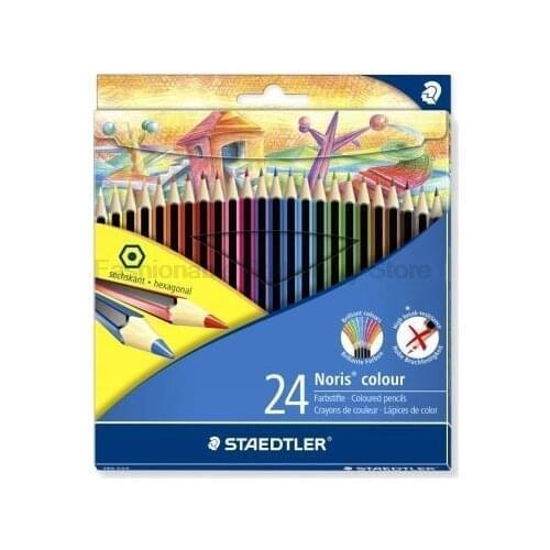 STAEDTLER WOPEX 185 C24 24 color Colored Pencils Painting graffiti erasable non-toxic color pencils school writing supplies