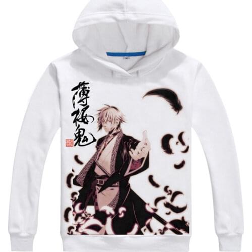 Hakuouki Shinsengumi Kitan Hoodie Anime Hijikata Toshizo Cosplay white hoodies Cute Sweatshirts Japanese Cartoon Fans