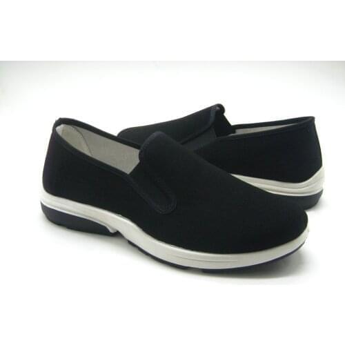 Comfortable spring slip on men cloth shoes black farm work shoes casual fashion light non-slip Soft sole