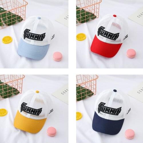 Unisex Breathable Sports Caps Toddlers Outdoor Travel Sun Hat Summer Thin Childrens Hats New Baby Mesh Adjustable Baseball Cap