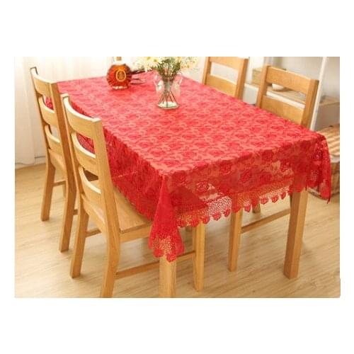 Peony pattern, lace, table cloth, tea table, rectangular square t cloth