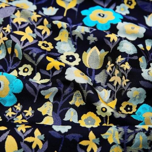 Jacquard brocade fabric satin fabrics sewing materials for satin dress,dress with embroidery,blackout curtain