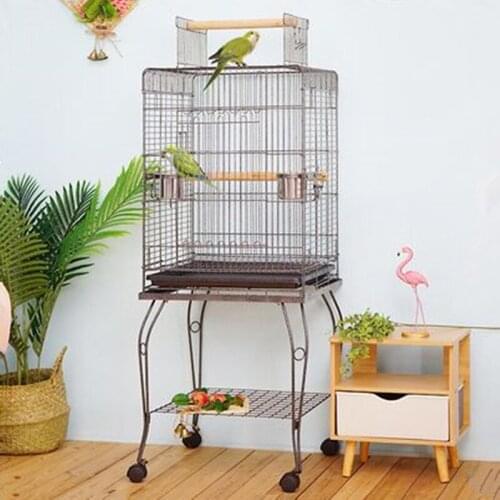 1Set Large Bird Cages for Parrots Parakeet Octopus Metal Birdhouse Heightened Breeding Cage Bird Kages Bird Nest Pigeon Supplies