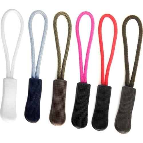 10 Pcs/Lot Clothes Tent Backpack Zipper Rope Travel Bag Suitcase Zipper Pull Puller End Fit Rope Tag Fixer Zip Cord Tab