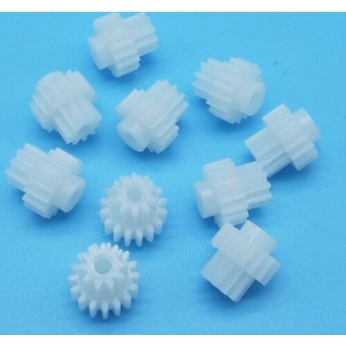 16102B 0.5M Double Layer Gear 16 Tooth 10 Tooth 2mm Loose POM Plastic Gear DIY MODEL Toy Accessories (10PCS/LOT)