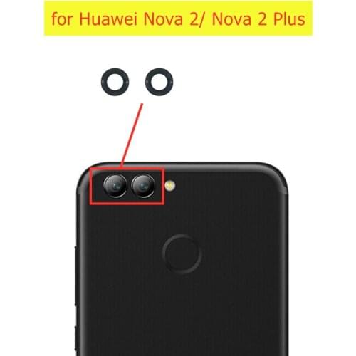 2pcs/lot for Huawei Nova 2/ nova 2 Plus Back Camera Glass Lens Main Rear Camera Lens with Glue Repair Spare Parts
