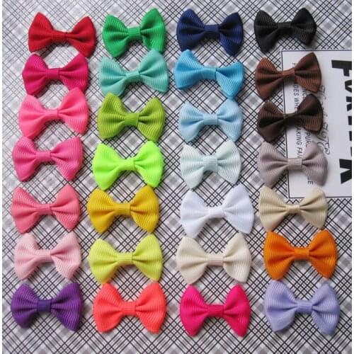 2015 Solid rib belt handmade bow mixed diy pet accessories wholesale clothing accessories 100pcs/lot