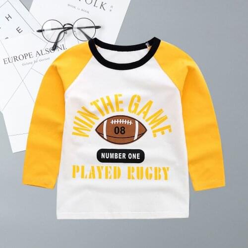 2021 Spring Summer Kids T-shirt Boys Girls Raglan Long Sleeve Shirt Toddler Children Top Baby Tee Tshirt Clothes