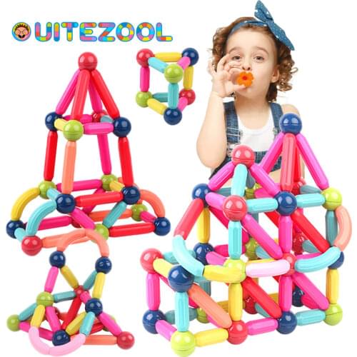 36-144Pcs Big Size Magnetic Stick Building Blocks game magnets children Set Kids Magnets for children Magnetic Toy Bricks