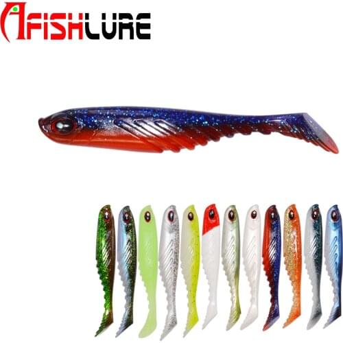 4pcs 75mm 3.2g t tail soft Fishing Lures