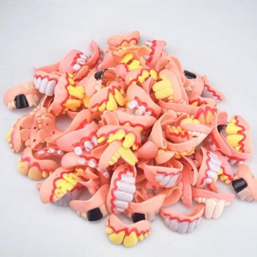 5pcs Halloween Decoration Funny Joke Tooth c Rotten Teeth Party Bags Fancy Dress creative prank Horror Toys Funny gadgets