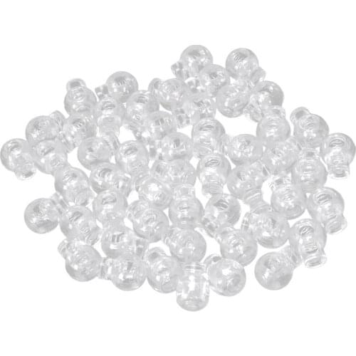 50 Pcs Clear Plastic 5mm One Hole Cord Stoppers Cord Lock Cord Lock Stopper